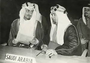 Traditional Costume Prints: Saudi Arabian delegates to the United Nations session in London