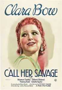 Clara Prints: CALL HER SAVAGE, Clara Bow, 1932