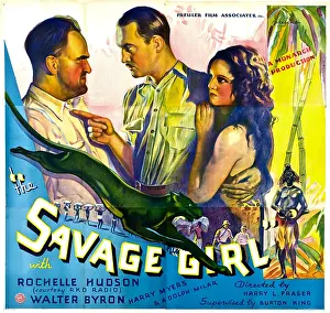 Byron Prints: SAVAGE GIRL, from left: Adolph Milar, Walter Byron, Rochelle Hudson, 1932