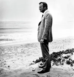 Lemmon Prints: SAVE THE TIGER, Jack Lemmon, 1973, alone on the shore