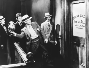 Muni Prints: SCARFACE, from left: Vince Barnett, George Raft, Paul Muni, Osgood Perkins, 1932