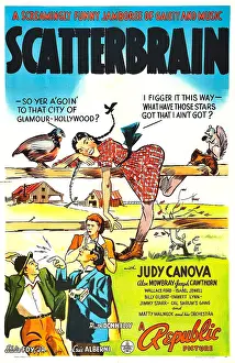 Pigtails Prints: SCATTERBRAIN, US poster, Judy Canova (center)