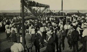 Chicago Prints: Scene at the beginning of the Chicago Race Riot at a Lake Michigan beach, July 27, 1919