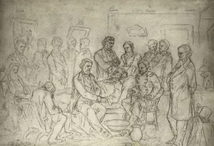 Assassination Prints: Scene at the deathbed of President Abraham Lincoln