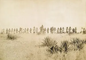 Posing Prints: A scene in Geronimos camp in Mexicos Sierra Madras Mountains