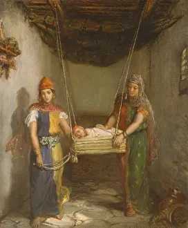 20 40 Years Old Prints: SCENE IN THE JEWISH QUARTER OF CONSTANTINE
