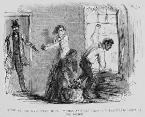 Nativists Prints: Scene from the July 4, 1857 riot in the Sixth Ward