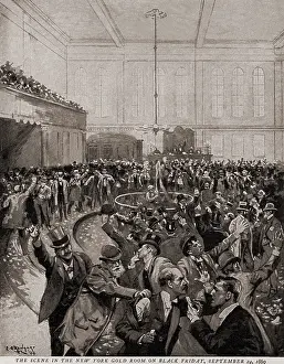 Wall Street Prints: The scene in the New York Gold Room on Black Friday