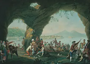 Banquet Prints: Scenes of Everyday Life in a Cave in Posillipo (Scena di vita popolare in una grotta a Posillipo)