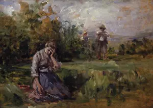 The scolding (La sgridata), by Demetrio Cosola, 1870 - 1895, 19th Century, oil on board - Private collection. Whole artwork view