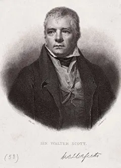 Sir Walter 1771 1832 Prints: SCOTT, Sir Walter (1771-1832). Engraving after the original portrait of Sir Henry Raeburn