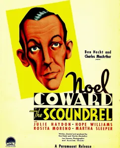 1935 Movies Prints: THE SCOUNDREL, Noel Coward on midget window card, 1935