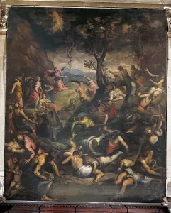 Strength Prints: The Scourge of the Serpents, by Jacopo Negretti known as Palma the Younger