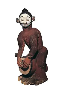 Congolean Prints: Sculpture with drum. Art of the Yaka people (Congo)