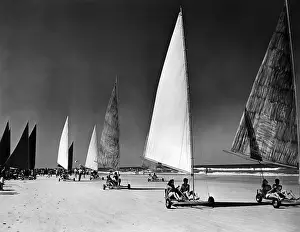 Resorts Prints: Seabrezze Regatta sand sailing on Daytona Beach