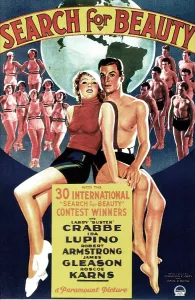 Swimsuit Prints: SEARCH FOR BEAUTY, US poster, Ida Lupino, Buster Crabbe, 1934