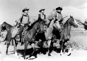Western Clothing Prints: THE SEARCHERS, Harry Carey, Jr. Jeffrey Hunter, John Wayne, 1956