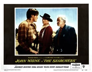 1956 Movies Prints: THE SEARCHERS, from left, Jeffrey Hunter, John Wayne, Ward Bond, 1956