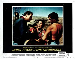 1956 Movies Prints: THE SEARCHERS, from left, John Wayne, Beulah Archuletta, Jeffrey Hunter, 1956