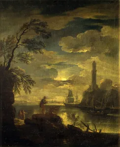 Eighteenth Centur Prints: Seascape, attributed to Carlo Antonio Tavella