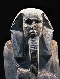 Saqqara Prints: Seated statue of King Djoser. 2611 BC