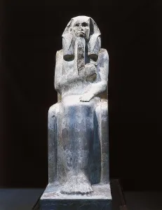Saqqara Prints: Seated statue of King Djoser. 2611 BC