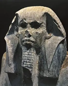 Saqqara Prints: Seated statue of King Djoser. 2611 BC
