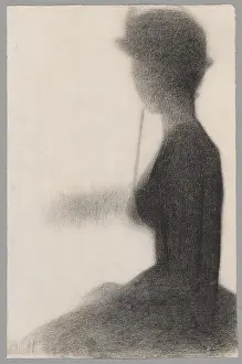 Drawing Prints: Seated Woman with a Parasol (study for La Grande Jatte)