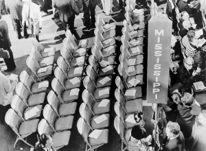 Hamer Prints: Empty seats of the Mississippi delegation at the 1964 Democratic National Convention