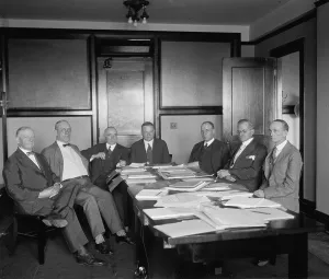 Old Technology Prints: Sec. of Commerce Herbert Hoover (1874-1964)headed the Committee on transfer of Bureau of Mines to Dept