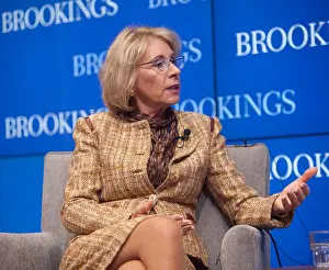 Betsy Prints: Sec. of Education, Betsy DeVos, speaking at the Brookings Institution, March 28, 2017. Sec
