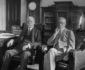 Great Britain Prints: Sec. of State Charles Evans Hughes with George Harvey
