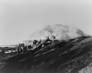 Under Fire Prints: Second Battalion, Twenty-Seventh Marines pinned down on Iwo Jima beach