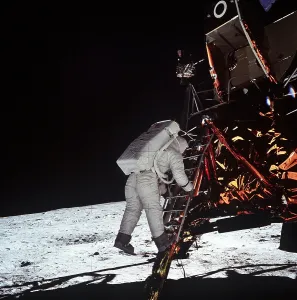 Eagle Prints: Second man on the Moon. Astronaut Edwin Aldrin