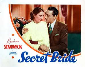 Holding Hands Prints: THE SECRET BRIDE, from left, Barbara Stanwyck, Warren William, 1934