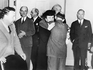 Perkins Prints: Secretary of Labor Frances Perkins in grief over the President's Franklin Roosevelt's death