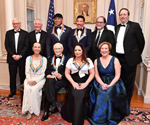 Awards Prints: US Secretary of State Rex Tillerson poses with the 2017 Kennedy Center Honorees