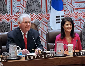 Haley Prints: US Secretary Tillerson and UN Ambassador Nikki Haley meet with East Asian allies