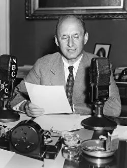 Broadcasting Prints: Secretary of the Treasury Henry Morgenthau, Jr. speaks on the radio, August 28, 1934