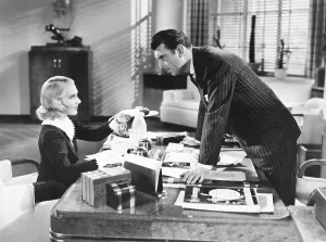 Brent Prints: MORE THAN A SECTETARY, from left: Jean Arthur, George Brent, 1936