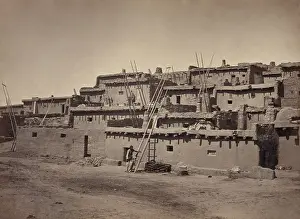 Terraces Prints: Section of the south side of Zuni Pueblo