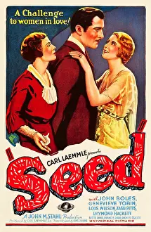 Wilson Prints: SEED, from left on US poster art: Lois Wilson, John Boles, Genevieve Tobin, 1931