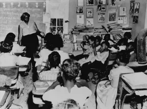 Public Schools Prints: Segregated classroom. Six years after the Supreme court ordered school integration