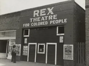Movie Prints: Segregated movie theater for African Americans in Leland, Mississippi, Nov. 1939