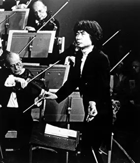 Conducting Prints: Seiji Ozawa conducting the Boston Symphony Orchestra