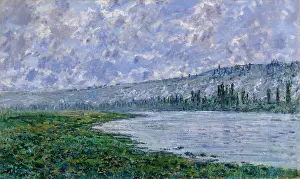 Shore Prints: The Seine at Vetheuil, by Claude Monet, 1880, French impressionist painting, oil on canvas