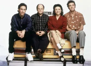 Julia Prints: SEINFELD, from left: Jerry Seinfeld