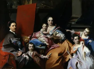 Palette Prints: Self-portrait with Family, by Carlo Innocenzo Carlone o Carloni
