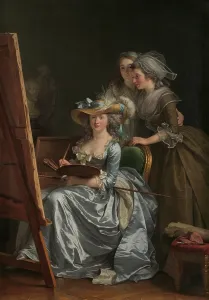 Palette Prints: SELF-PORTRAIT WITH TWO PUPILS, Adlade Labille-Guiard