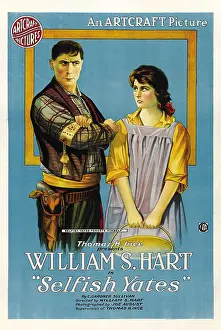 Dress Prints: SELFISH YATES, left: William S. Hart, 1918